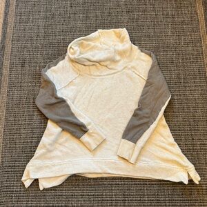 Free People Two-Tone Cowl Neck Sweater